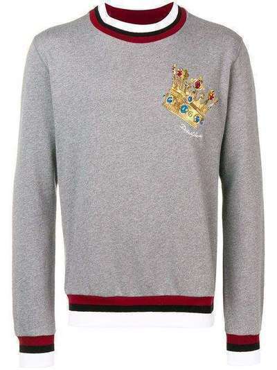 Dolce & Gabbana свитер с нашивкой-логотипом G9KL6ZG7RBN