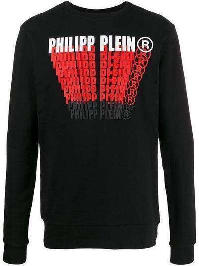 Philipp Plein толстовка с круглым вырезом и логотипом S20CMJO0659PJO002N