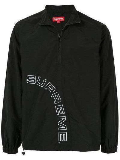 Supreme пуловер с воротником на молнии и логотипом SU3690