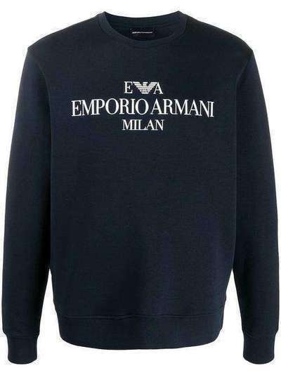 Emporio Armani толстовка с круглым вырезом и логотипом 3H1MP11JHSZ