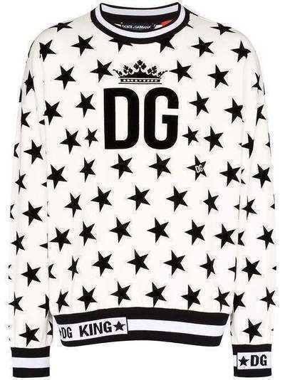Dolce & Gabbana свитер с принтом и логотипом G9QF3TG7TQY