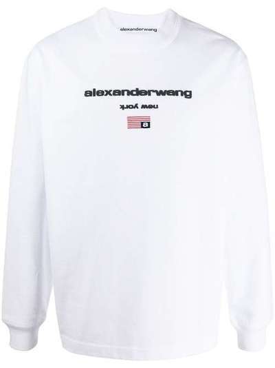 Alexander Wang толстовка с тисненым логотипом 6CC1201033