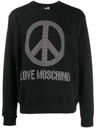 Love Moschino толстовка с декорированным логотипом M647037M3875