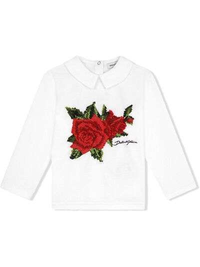 Dolce & Gabbana Kids блузка с вышивкой