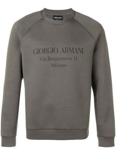 Giorgio Armani толстовка с принтом логотипа 3GSM81SJSXZ