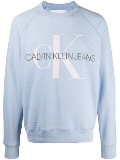 Calvin Klein Jeans толстовка с круглым вырезом и вышитым логотипом J30J314860CDN