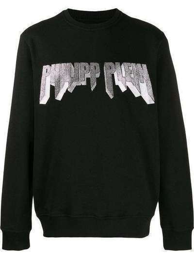 Philipp Plein толстовка с декорированным логотипом F19CMJB1270PJO002N