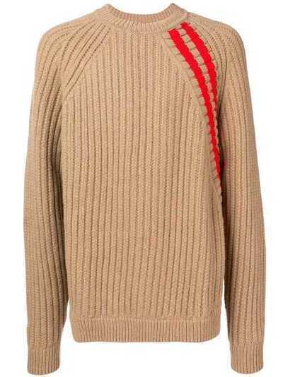 Jil Sander фактурный свитер с полосками на плече JSUN754006MNY21028