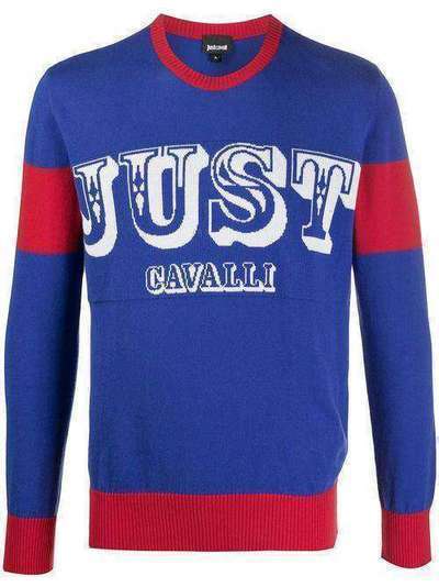 Just Cavalli свитер в стиле колор блок с логотипом S01HA0443N14889
