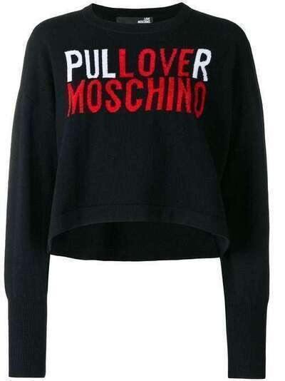 Love Moschino logo embroidered sweater WSG0610X1238