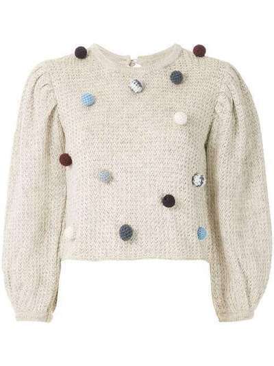 Framed Flocos knit blouse 33091