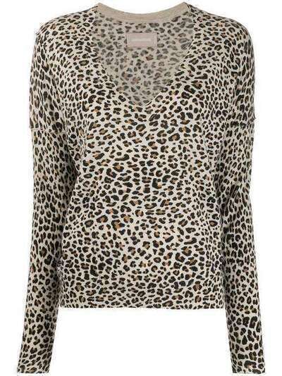 Zadig&Voltaire пуловер Brume с леопардовым принтом SJMZ1104F