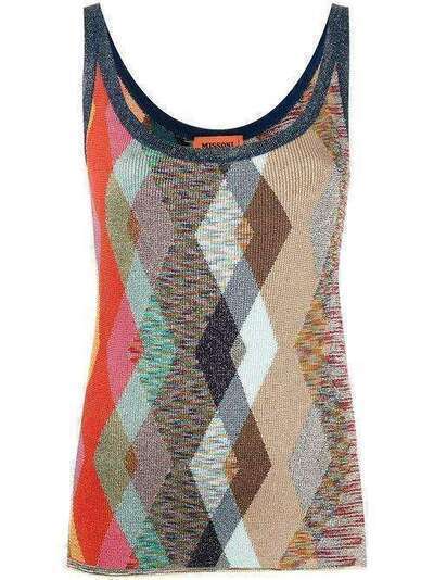 Missoni топ с блестками и узором аргайл MDK00061BK00HZ