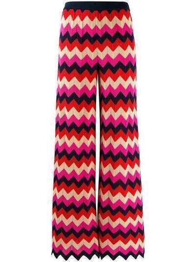 M Missoni трикотажные брюки с узором зигзаг 2DI001702K005E