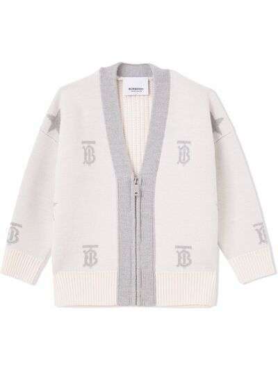 Burberry Kids кардиган с монограммой