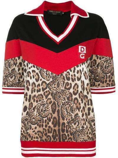 Dolce & Gabbana multi-panel knitted polo top I8409ZG7WES