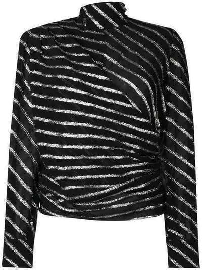 MSGM glitter striped top 2542MDM102184805