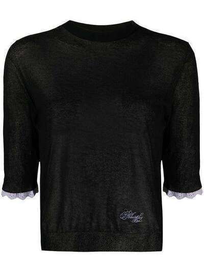 Philosophy Di Lorenzo Serafini полупрозрачный пуловер с рукавами длиной три четверти A0925706