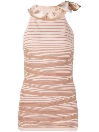D.Exterior striped sleeveless knitted top 50206