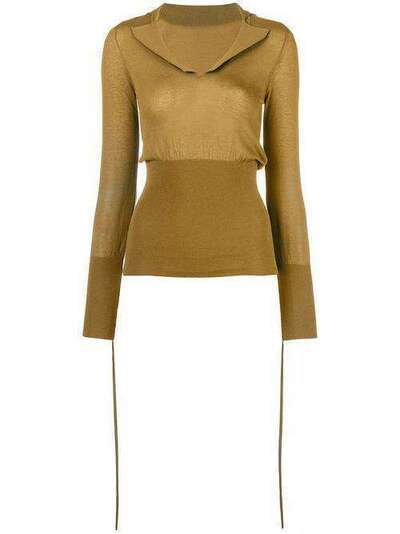 Jacquemus plunge neck knitted top 183KN07183