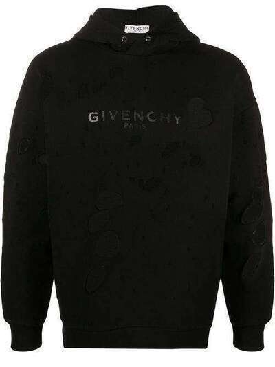 Givenchy худи с эффектом потертости BMJ04P3Y42