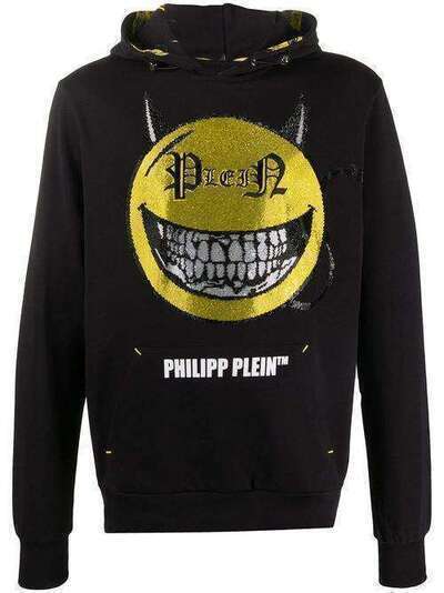 Philipp Plein худи с декором Evil Smile P20CMJB1891PJO002N