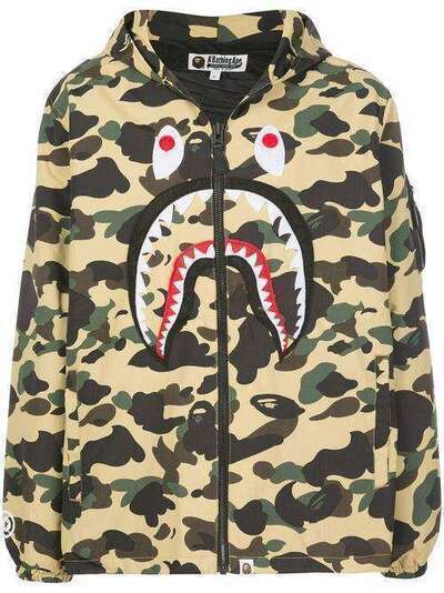 A BATHING APE® куртка Camouflage Shark на молнии M140006CYLW