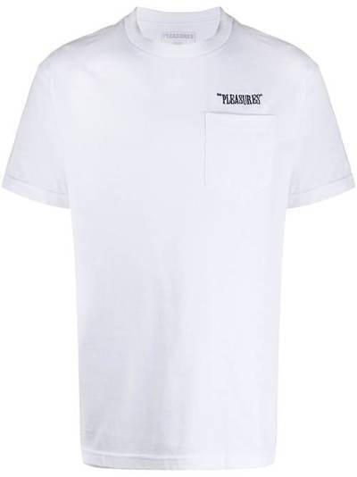 Pleasures футболка с вышитым логотипом