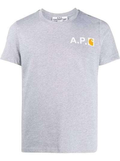 A.P.C. футболка с короткими рукавами и логотипом COECZF26889