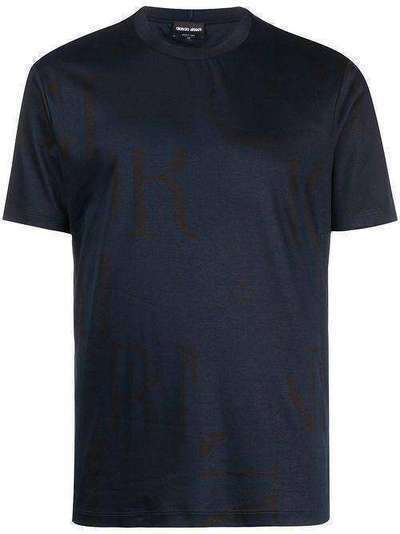 Giorgio Armani футболка с контрастным принтом 3HSM67SJTYZ