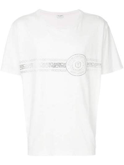 Saint Laurent футболка с принтом с выцветшим эффектом 507330YB2NL
