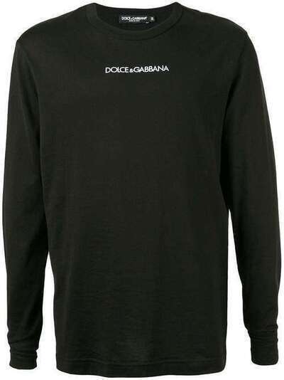 Dolce & Gabbana футболка с длинными рукавами и логотипом G8KF6ZFU7EQ