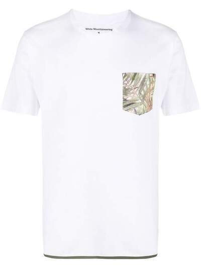 White Mountaineering футболка с контрастной вставкой WM2071507