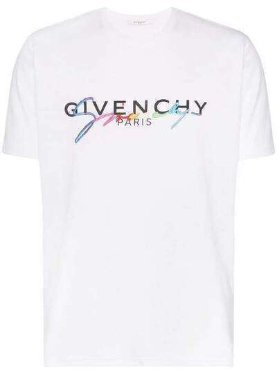 Givenchy футболка с вышитым логотипом BM70RL3002