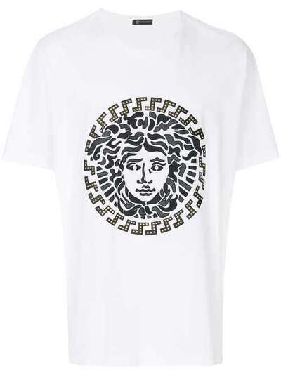 Versace футболка с вышивкой 'Medusa' A78022A222529