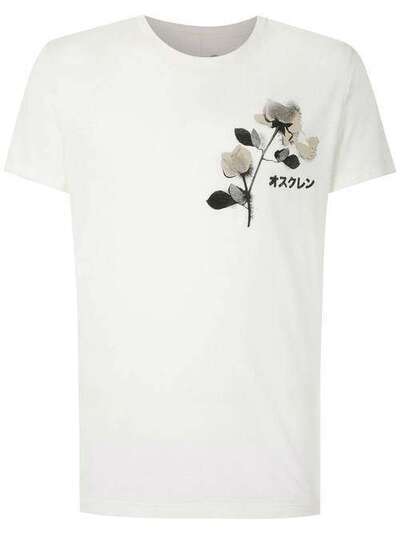 Osklen футболка с цветочным принтом 60790