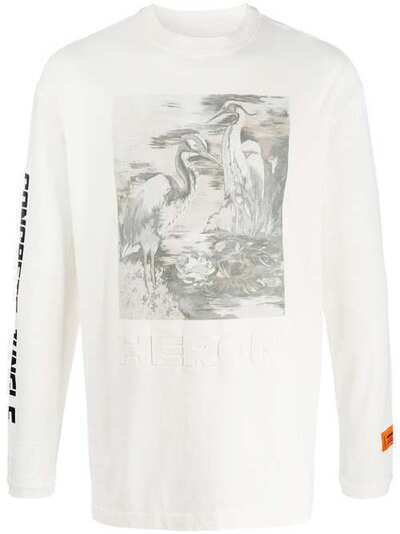 Heron Preston футболка с длинными рукавами и принтом HMAB013S209130220188