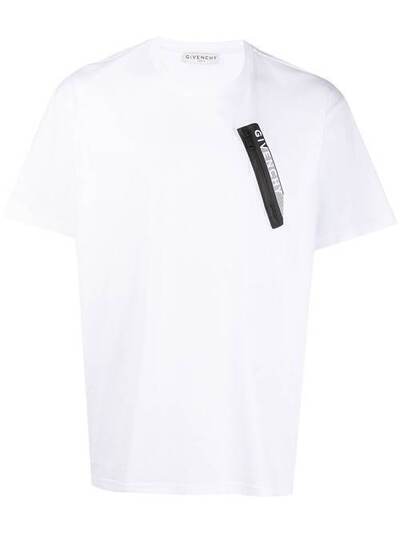 Givenchy футболка с карманом и логотипом BM70WE3002