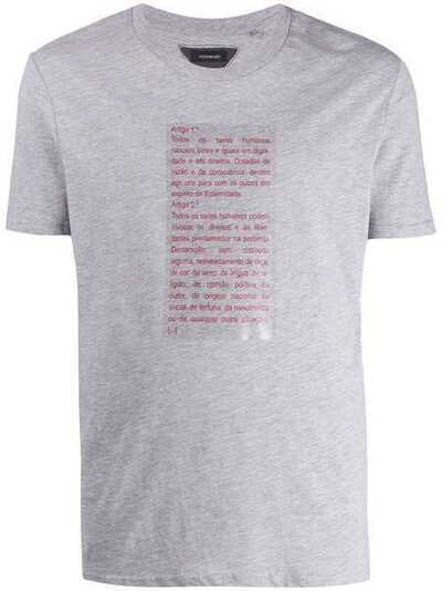 Inês Torcato футболка с текстовым принтом IH0612017TSHIRTCINZAMESCLACOMPRINT
