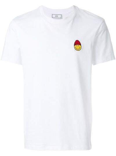 Ami Paris футболка с круглым вырезом с заплаткой со смайликом SMIJ10971