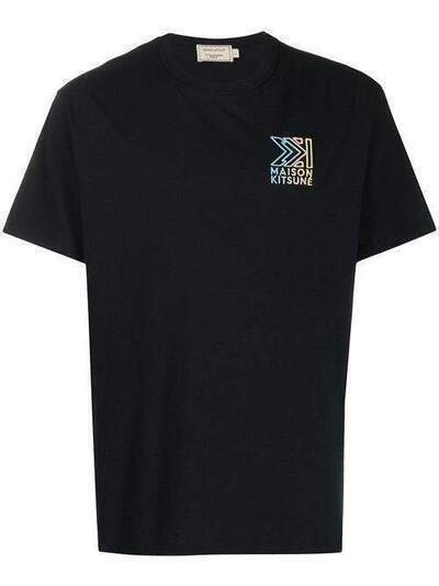 Maison Kitsuné футболка с круглым вырезом и логотипом EM00158KJ0010