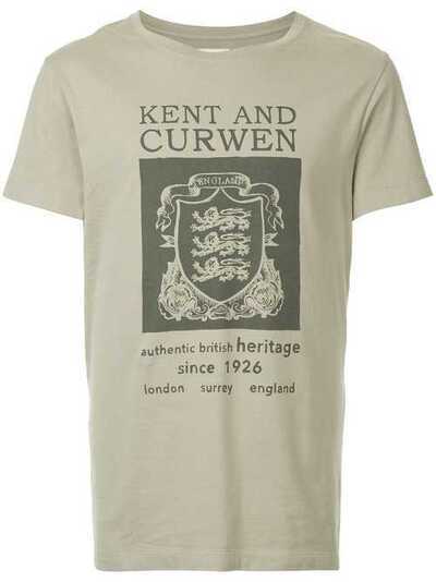 Kent & Curwen футболка с принтом герба со львами K3770TM10043