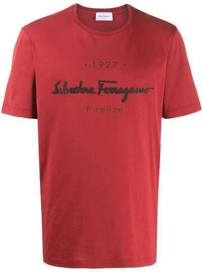 Salvatore Ferragamo футболка с тисненым логотипом 728399