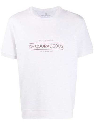 Brunello Cucinelli футболка с принтом Be Courageous M0T353549CC135