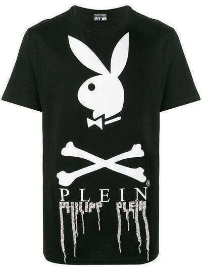 Philipp Plein футболка Philipp Plein x Playboy с принтом MTK2717PJY002N