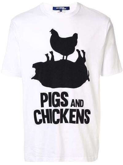 Junya Watanabe MAN футболка Pigs and Chicken WDT020W19