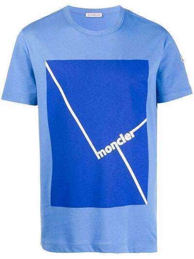 Moncler футболка в стиле колор-блок с логотипом 8C705108390T