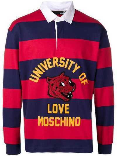 Love Moschino футболка в полоску в университетском стиле M831302M4005