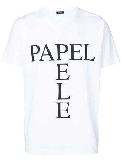 Inês Torcato футболка 'Papel/Pele' IH0412006TSHIRTBRANCAPRINTPRETO