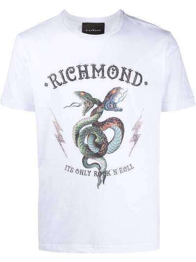 John Richmond футболка с декорированным принтом RMP20019TS
